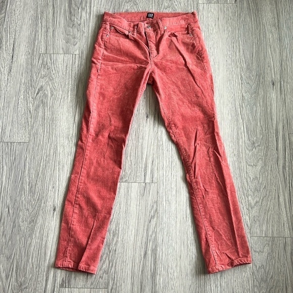Gap Denim Coral Corduroy Pants Size 27 - Picture 1 of 8